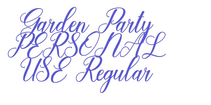 Garden Party PERSONAL USE Regular Font Download