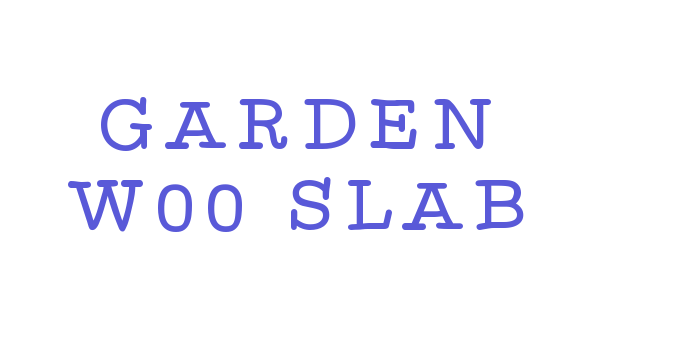 Garden W00 Slab Font Download