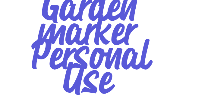 Garden marker Personal Use Font Download