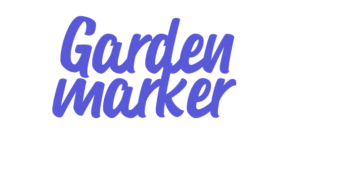 Garden marker Font