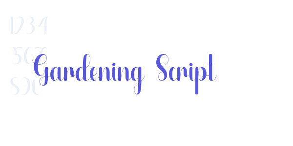 Gardening Script font free