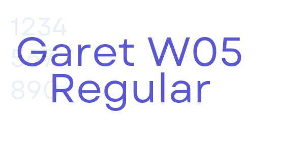 Garet W05 Regular font free