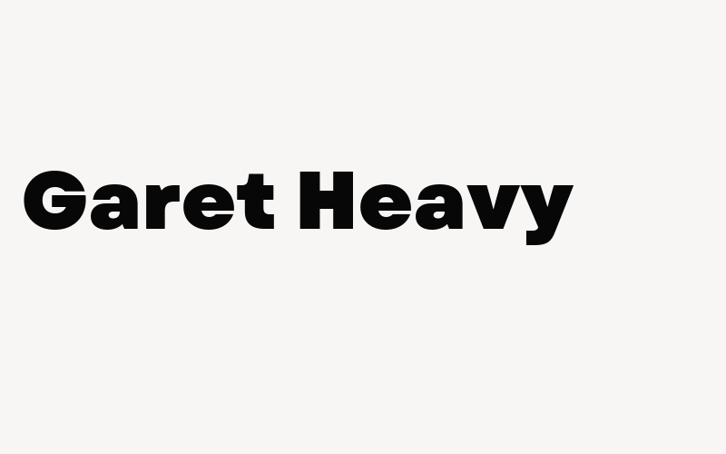 Garet Heavy Font