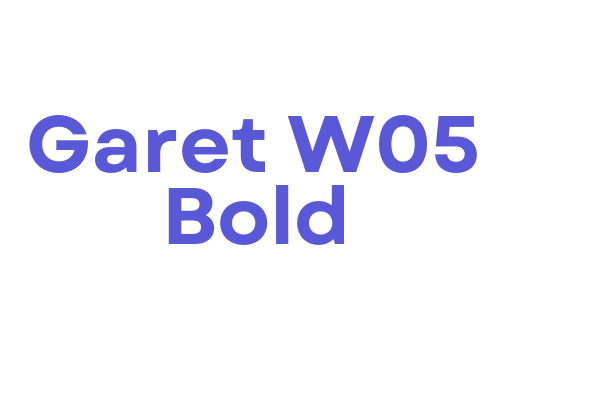 Garet W05 Bold Font