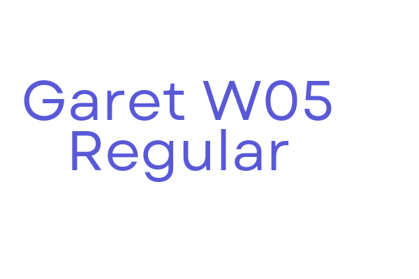 Garet W05 Regular Font