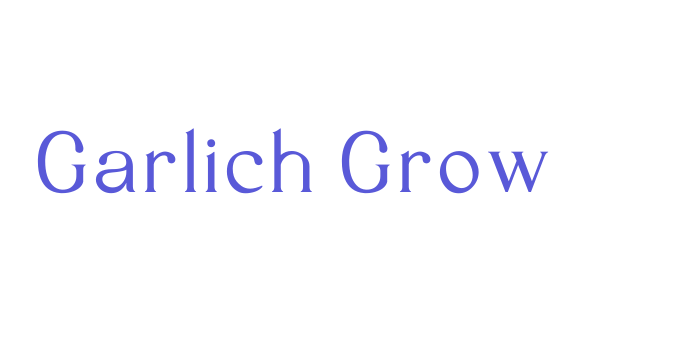 Garlich Grow Font