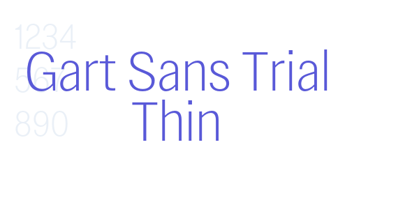 Gart Sans Trial Thin font free