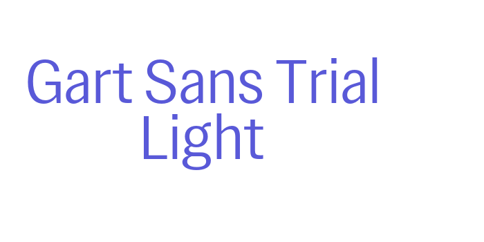 Gart Sans Trial Light Font Download