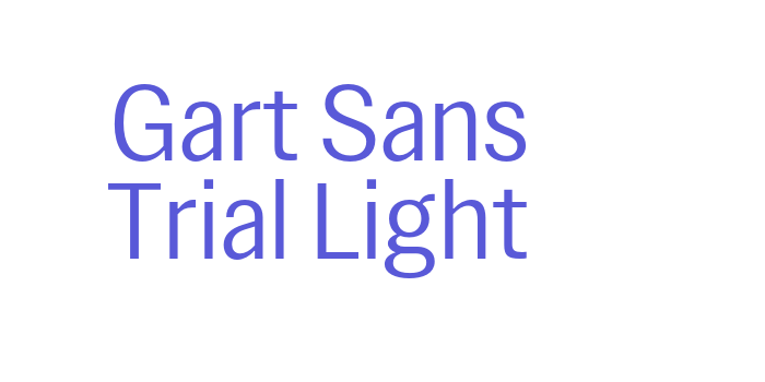 Gart Sans Trial Light Font