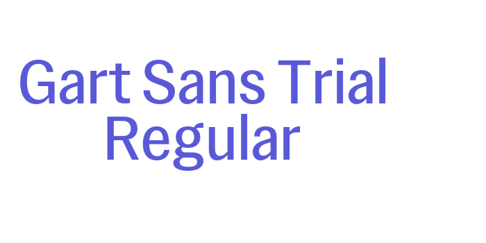 Gart Sans Trial Regular Font Download