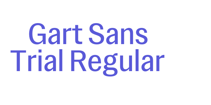 Gart Sans Trial Regular Font