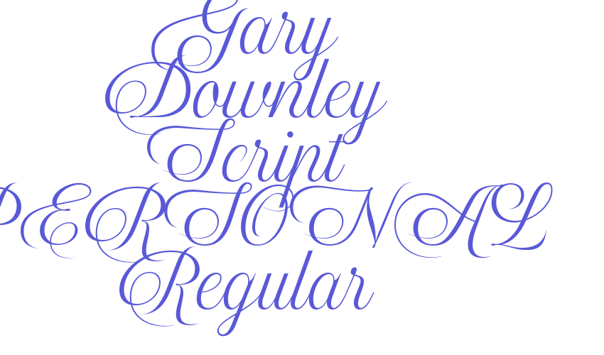 Gary Downley Script PERSONAL Regular Font