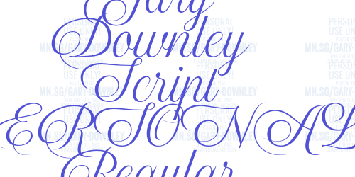 Gary Downley Script PERSONAL Regular-font-download