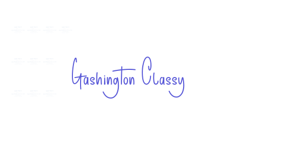 Gashington Classy font free