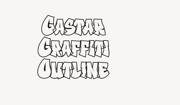 Gastar Graffiti Outline Font