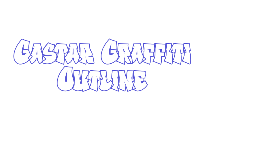 Gastar Graffiti Outline Font