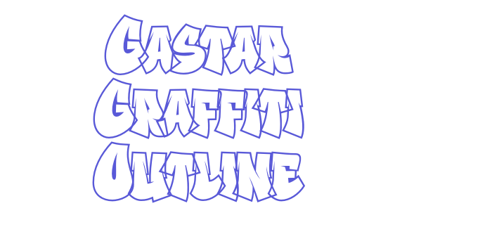 Gastar Graffiti Outline Font