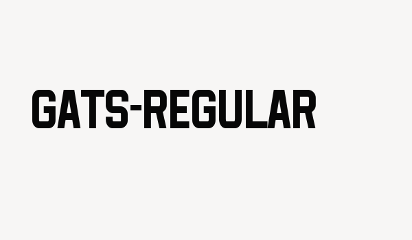 Gats-Regular Font