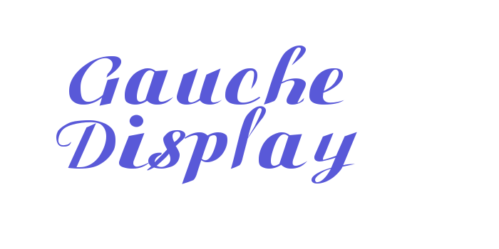 Gauche Display Font