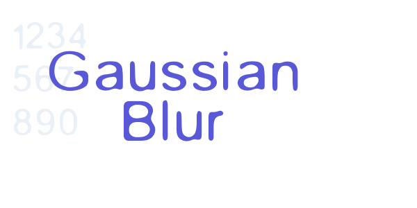 Gaussian Blur font free