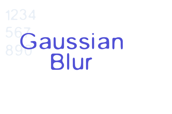 Gaussian Blur Font Download