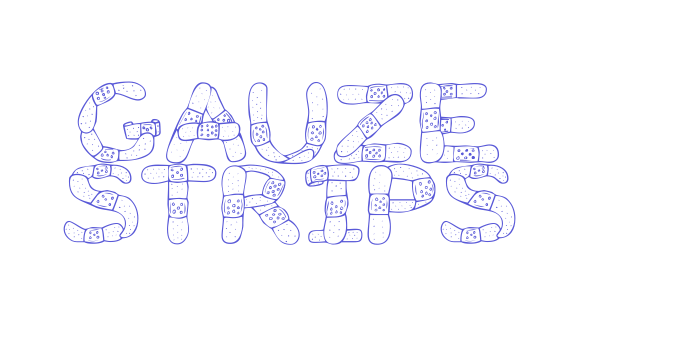 Gauze Strips Font Download