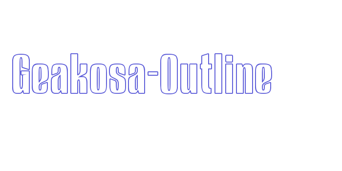 Geakosa-Outline Font Download