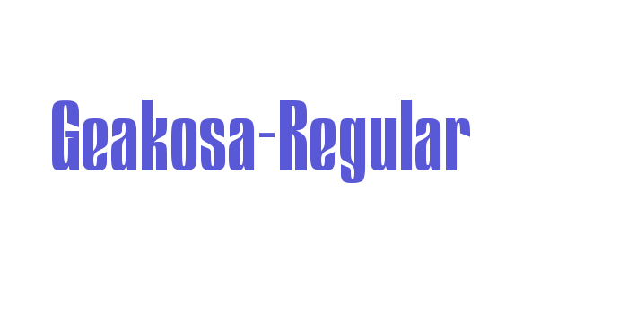 Geakosa-Regular Font Download