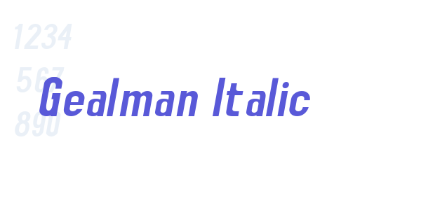 Gealman Italic font