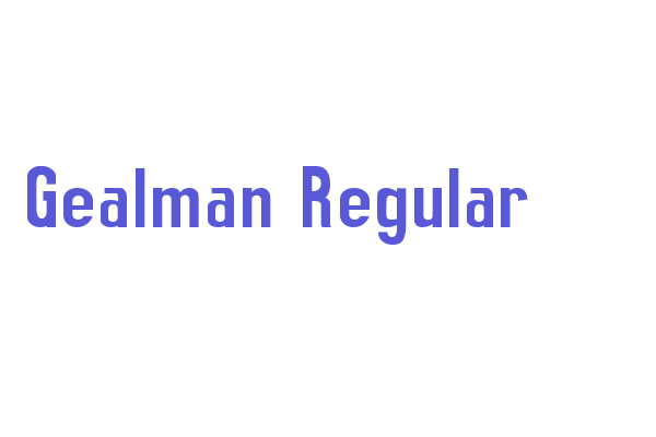 Gealman Regular Font