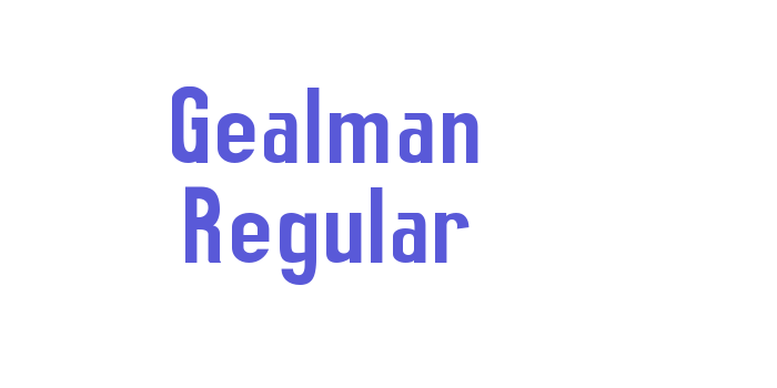 Gealman Regular Font