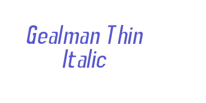 Gealman Thin Italic Font Download