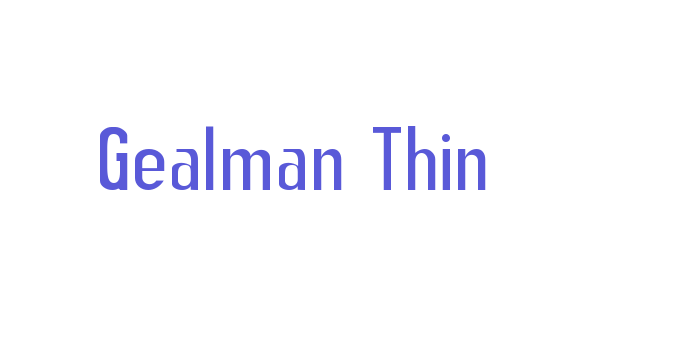 Gealman Thin Font Download