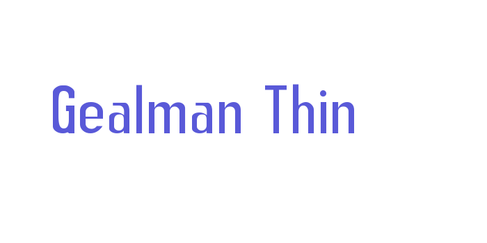 Gealman Thin Font