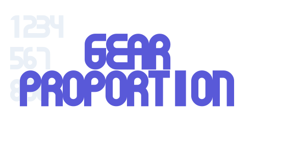 Gear Proportion font