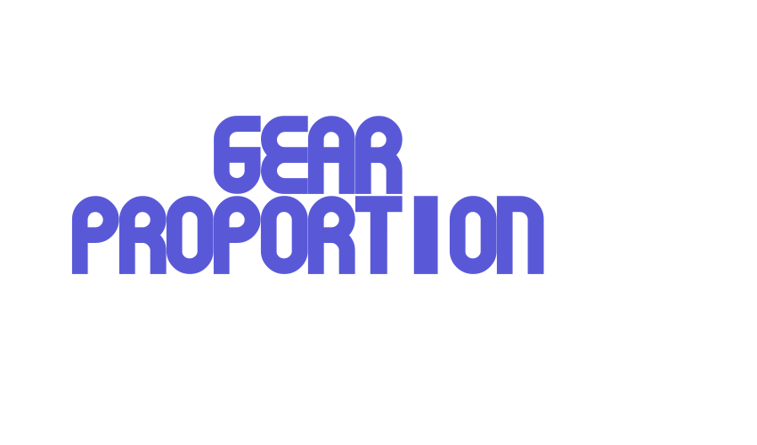 Gear Proportion Font Download