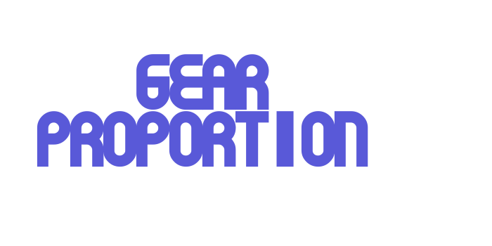 Gear Proportion Font Download