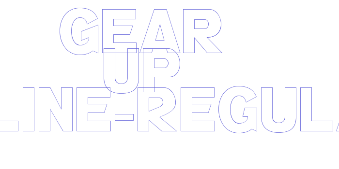 Gear Up Outline-Regular Font Download