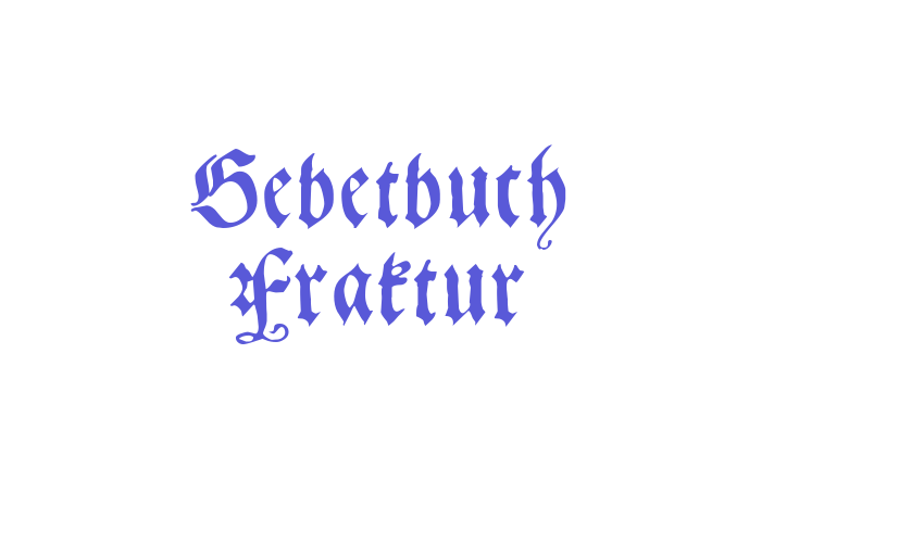 Gebetbuch Fraktur Font