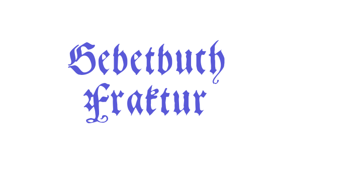 Gebetbuch Fraktur Font Download