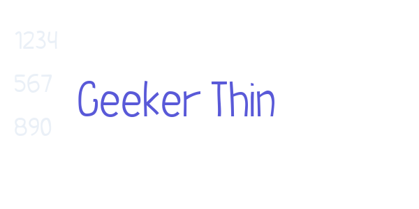 Geeker Thin font