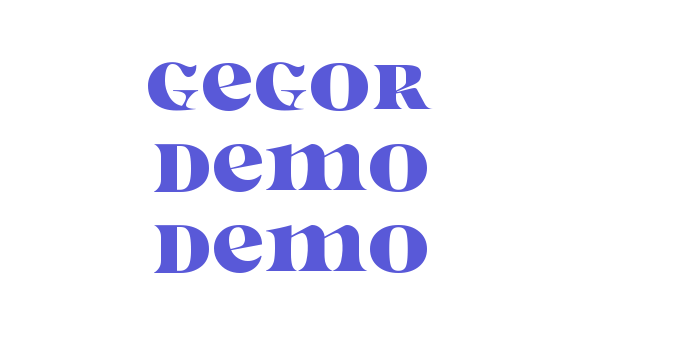 Gegor Demo Demo Font Download