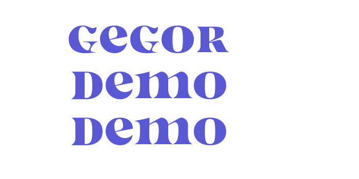 Gegor Demo Demo Font