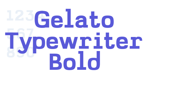 Gelato Typewriter Bold font