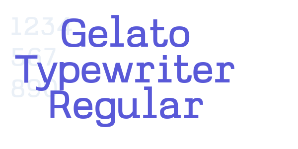 Gelato Typewriter Regular font free