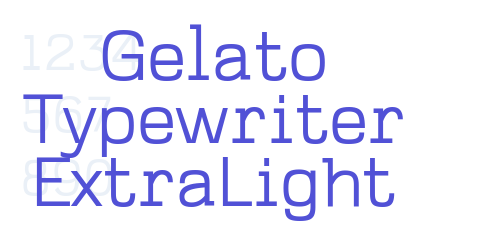 Gelato Typewriter ExtraLight-font-download