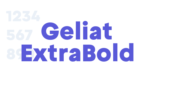 Geliat ExtraBold font free