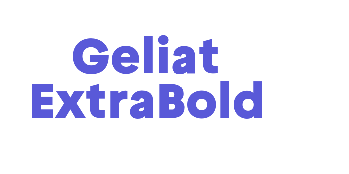 Geliat ExtraBold Font