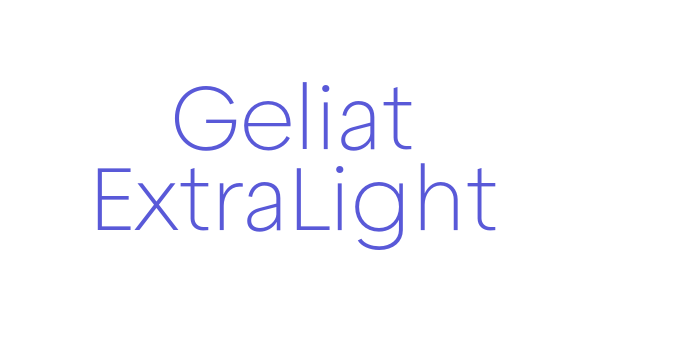 Geliat ExtraLight Font Download