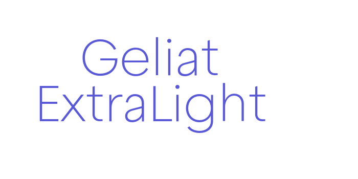 Geliat ExtraLight Font